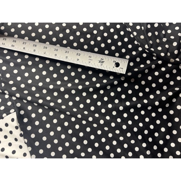 IC Collection Women's Size Large Black Patchwork Polka Dots Knit Dress Artsy - Picture 2 of 8